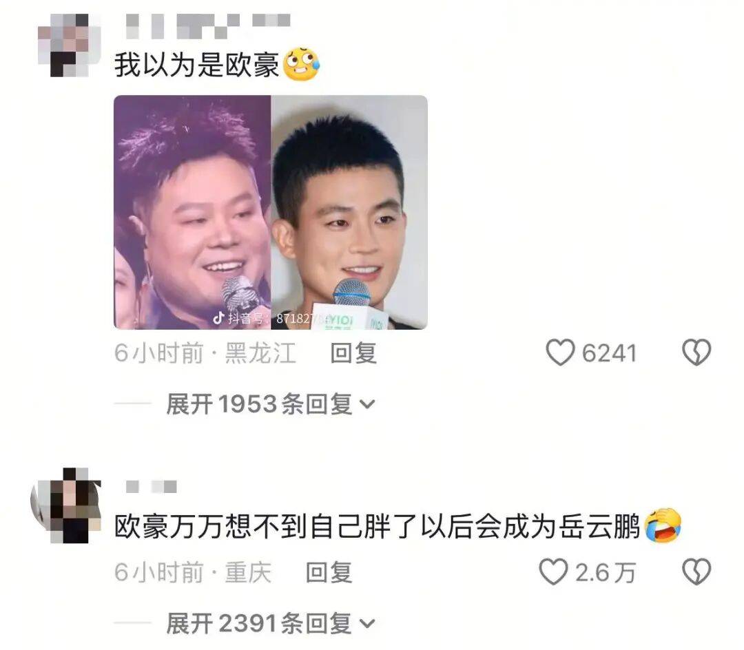 岳云鹏演唱会“精致妆容”亮相,网友误认成欧豪,对比照亮了